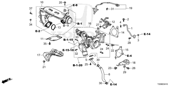 17270-64A-A00 TURBOCHARGER INTAKE