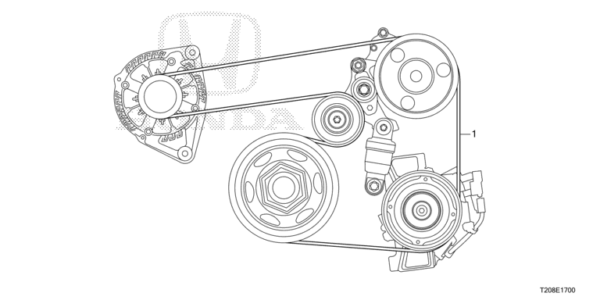 31110-64D-Z01 BELT, ALTERNATOR (MITSUBOSHI)