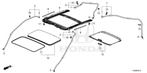 70200-TBA-A02 Sunroof Glass