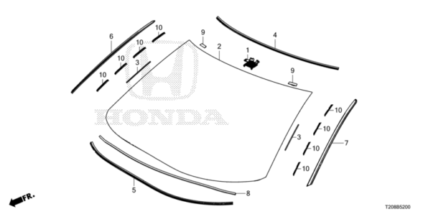 73111-T29-P01 Front Wind Screen