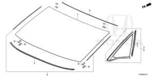 Rear WINDSHIELD GREEN (AGC)