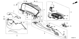 77200-T24-T01ZA Meter Visor