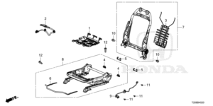 81536-T24-Z01 Passenger's Seat Cushion Frame