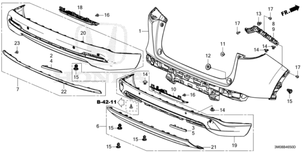 Face Rear Bumper BRV