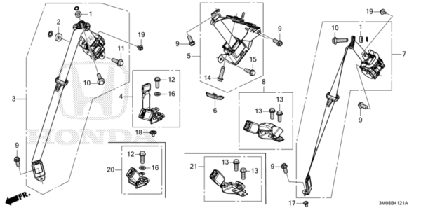 Rear Seat Belt Honda