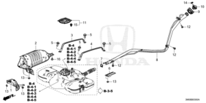 17660-3M3-T01 Fuel Tank Pipe