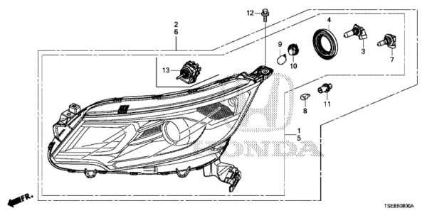 33115-TA0-A01 Head Light Tube HB3 BRV