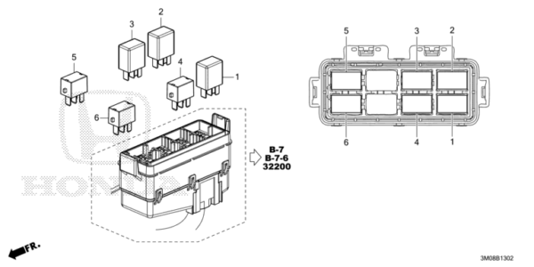 BRAKE LIGHT RELAY (5P)/WINDSHIELD WIPER HIGH/LOW RELAY (5P)/WINDSHIELD WIPER INTERMITTENT RELAY 5PIN