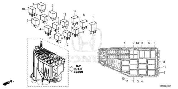 39794-T7A-901 PGM-FI MAIN RELAY 4PIN