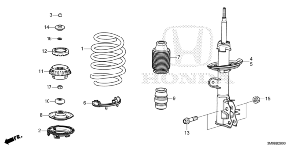 51621-3M3-T01 Honda Shock Damper
