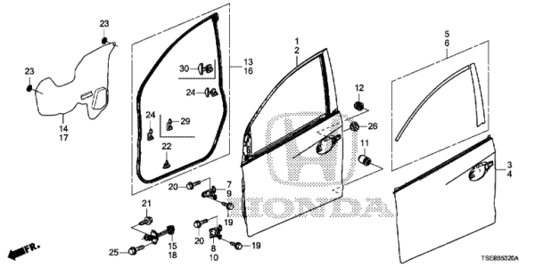 67050-TSA-K30ZZ Door Panel BRV