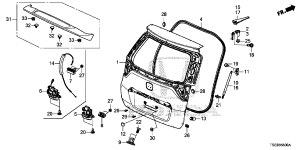 Honda BRV TAILGATE