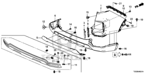REAR BUMPER HONDA BRV