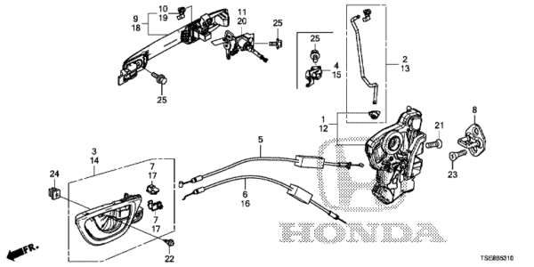 72110-TSA-T01 Power Door Latch