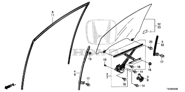 72255-TE7-K01 Window Power Motor