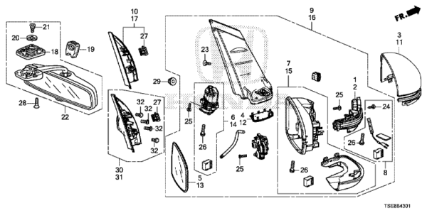 76258-TRD-T12 Auto Turn Side Mirror