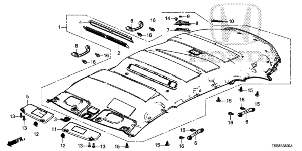 83230-TG4-K10ZD Sunvisor
