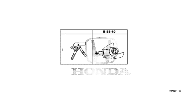 06350-3S6-T51 CYLINDER KEY